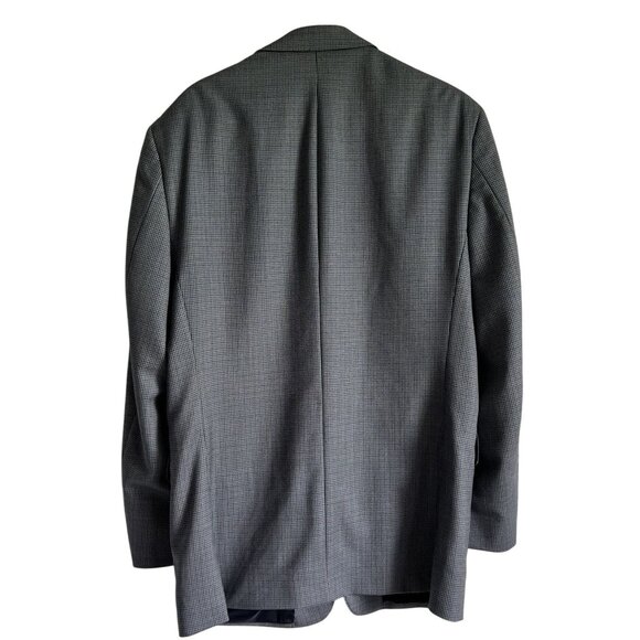 Jos A Bank Travelers Collection Tailored Fit Wool Blazer43L GrayBlue Houndstooth - Picture 6 of 6
